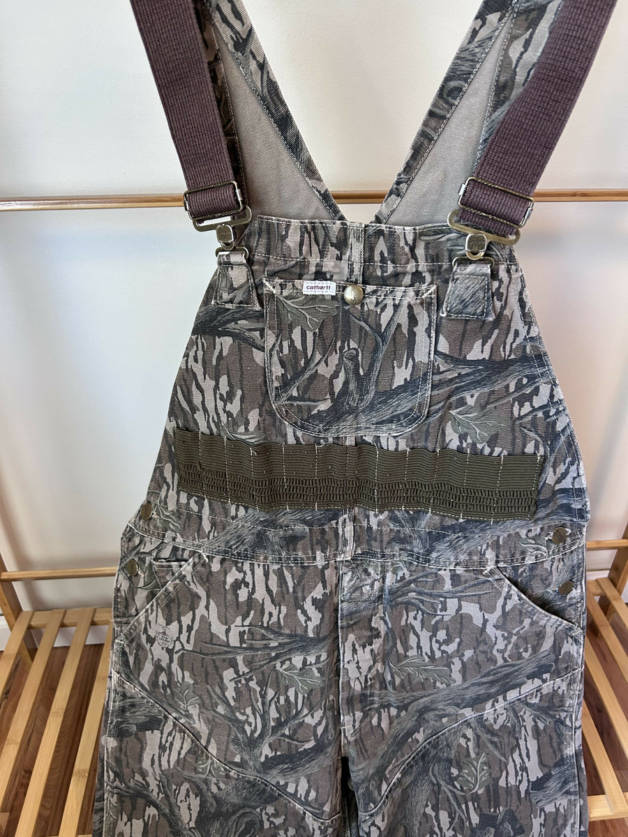 Carhartt Mossy oak tree stand hunting camo vintage overalls men's