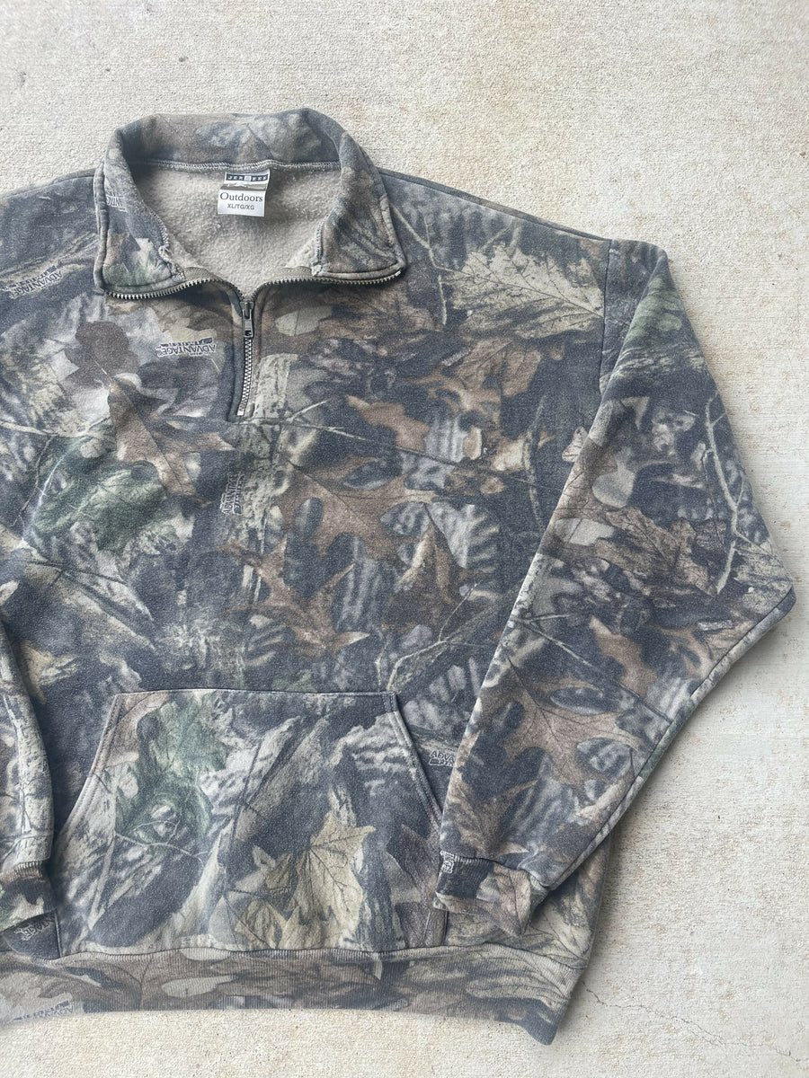 Vintage Jerzees Realtree Advantage Timber Camo Quarter-Zip