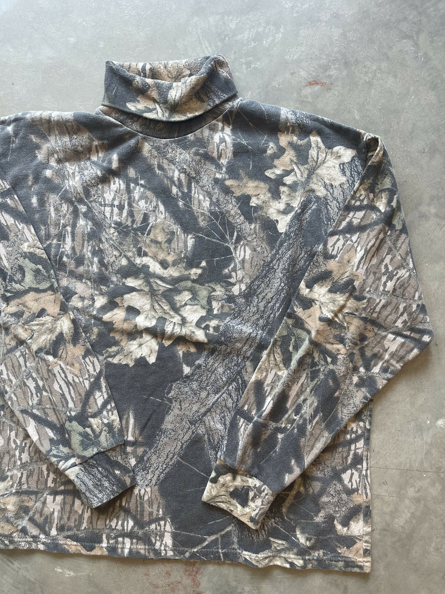 Vintage Mossy Oak Gen 1Breakup Camo Turtleneck (XL)