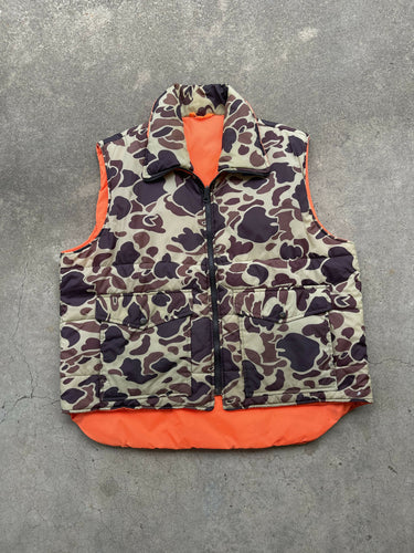 Vintage Duck Camo/Hunter’s Orange Reversible Vest