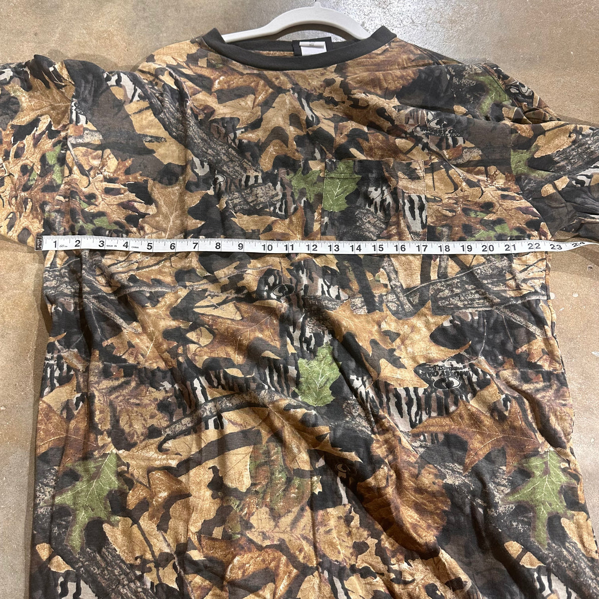 T-shirt Manches Courtes Mossy Oak Forest Floor Camo, Homme XL, Avec Poche