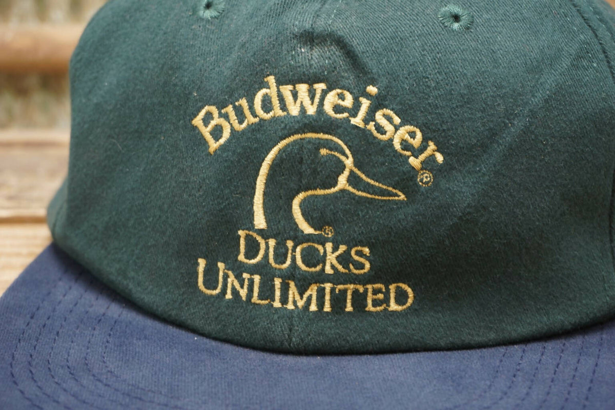 90s Budweiser Ducks Unlimited outlet Canvas Strapback Hat