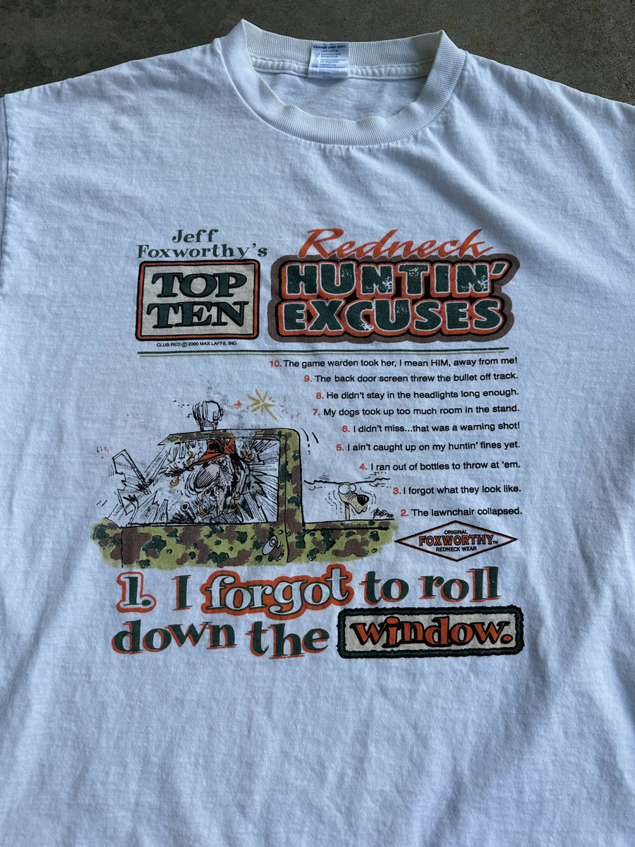 Vintage Jeff Foxworthy's Redneck Excuses T-Shirt (L/XL) – Camoretro