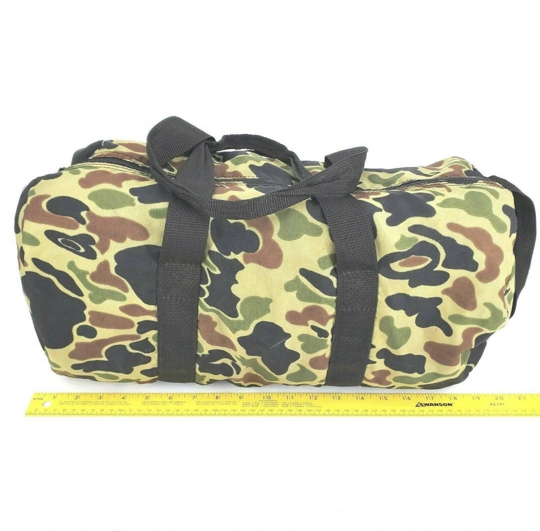 Vintage Camo Duffle Bag Military Surplus Hunting Carry Camouflage –  Camoretro