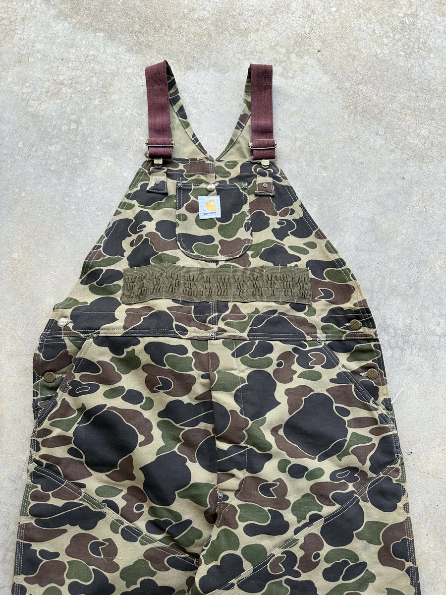 Vintage Carhartt Duck Camo Insulated Overalls (42 x 29.5