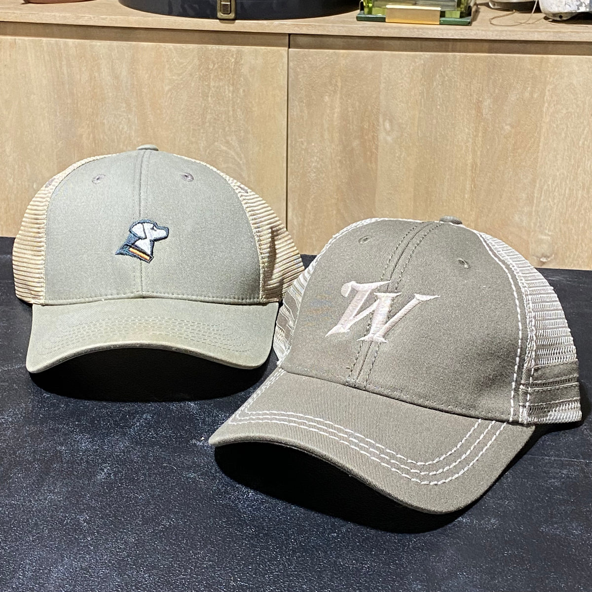 Gunner Kennels and Winchester Hat Pair Camoretro