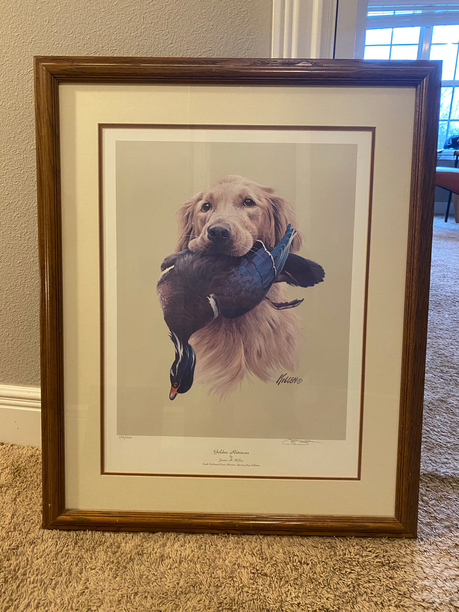 Jim Killen outlets Framed & Matted Collectors Edition Golden Retriever 1997 Waterfowl.