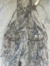 Load image into Gallery viewer, Vintage Distressed Carhartt Mossy Oak Treestand Camo Coveralls (XL)