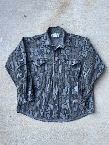 Vintage Trebark Camo Chamois Shirt (XL)