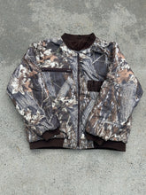 Load image into Gallery viewer, Vintage Gamehide Mossy Oak Break-Up Reversible Bomber Jacket (L)