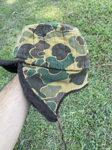 Vintage Duck Camo Insulated Trapper Hat