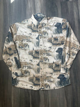 Load image into Gallery viewer, 2000’s Redhead Duck Dog Graphic Button-Up Shirt (L)