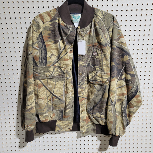 90's Georgia Pacific Skyline Timber Camo Bomber Jacket (XL)