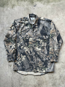 Vintage MossyOak Breakup Gen 1 Camo Shooter Shirt (XL)