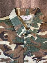 Load image into Gallery viewer, Vintage Black Duck Woodland Camo Button Up Shirt (L)