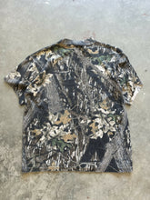 Load image into Gallery viewer, Vintage Mossy Oak Breakup Camo Mock Neck Cut Shirt (2XL)
