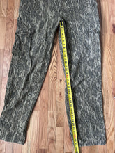 Load image into Gallery viewer, Mossy oak bottomland camo hunting pants made in USA vintage 80s 90s men’s size XL Tall
