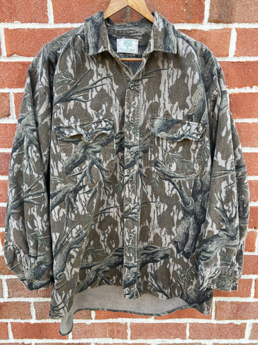 Vintage mossy oak tree stand Camo button up
