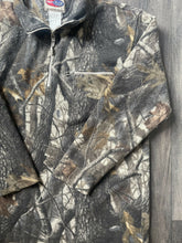 Load image into Gallery viewer, Vintage Wrangler Realtree Hardwoods Camo Fleece Quarter-Zip Pullover (L)