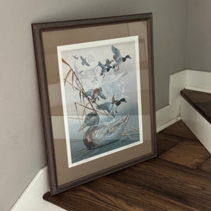 1993 Zettie Jones Artist Proof Ducks Unlimited Framed Print #60/100 (23.5”x27.5”)