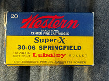 Load image into Gallery viewer, 1959 Winchester Western Super X Collectible 30-06 Box + 15 Rds