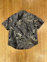 Load image into Gallery viewer, Vintage Remington MossyOak Breakup Camo Short Sleeve Shooting Shirt (XL)
