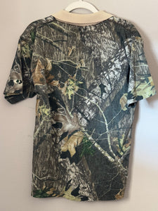 00’s Mossy Oak Break Up Logo Polo Shirt (M)