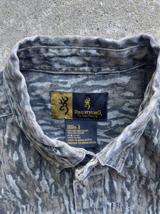 Browning MossyOak Bottomland Camo Button-Up (L)