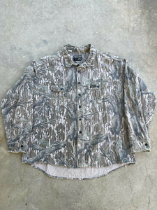 90’s Rattlers Brand MossyOak Treestand Camo Chamios Shirt (2XL) 🇺🇸