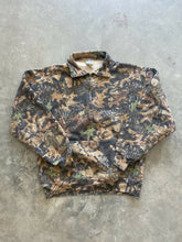 Load image into Gallery viewer, Vintage Mossy Oak Forest Floor Camo Cotton Quarter-Zip Pullover (L)