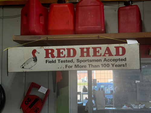 Red Head Sheet Metal Double Sided Sign