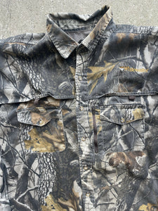 Vintage Whitewater Realtree Hardwoods Camo Button-Up (XXL)