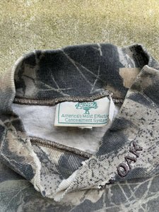 90’s Gen 1 MossyOak Breakup Camo Mock Neck Shirt (M) 🇺🇸