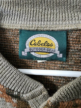Load image into Gallery viewer, 90’s Cabela's Henley Camo Wool Sweater Large 🇺🇸