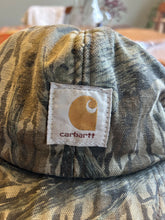 Load image into Gallery viewer, Vintage Carhartt Camo Mossy Oak Treestand bottomland Hunting Cap trapper bomber hat