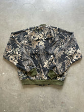 Load image into Gallery viewer, Vintage Mossy Oak Breakup Camo Bomber Jacket (XL)