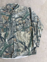 Load image into Gallery viewer, Vintage MossyOak Treestand Camo Browning Button-Up Shirt(L)
