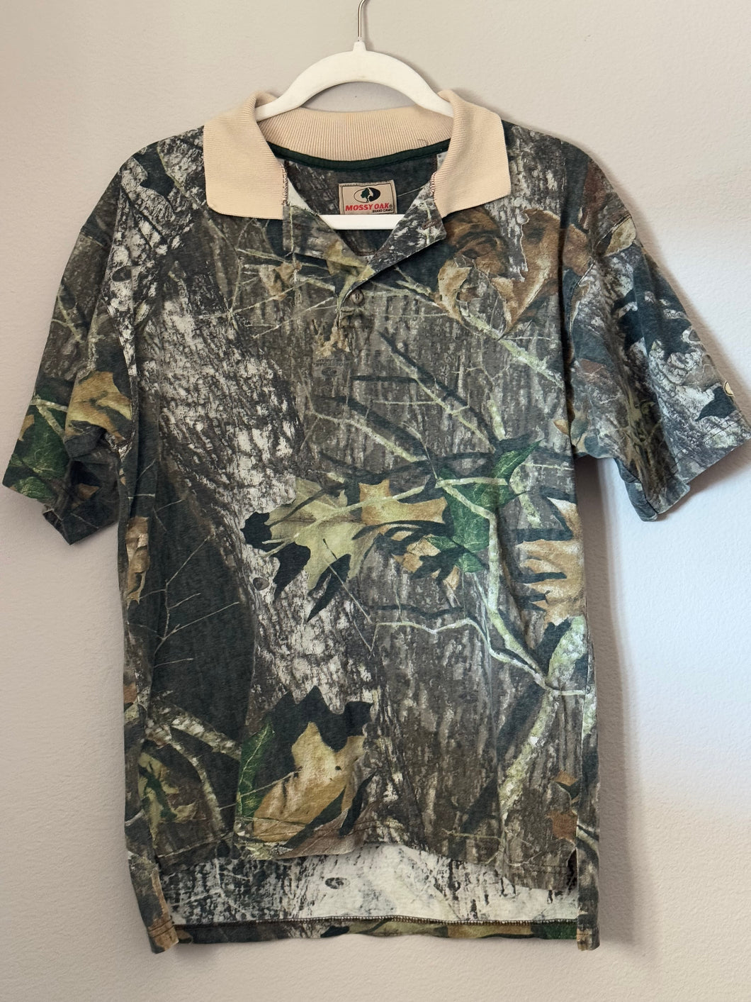 00’s Mossy Oak Break Up Logo Polo Shirt (M)