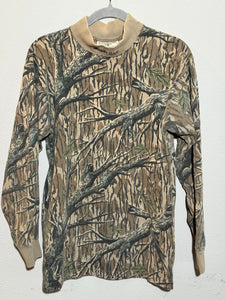 90’s Mossy Oak Mock Turtleneck Shirt (M) 🇺🇸