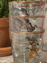 Load image into Gallery viewer, Gold Rimmed Mallard/Wood Duck/ Black Duck Glass Set (4)