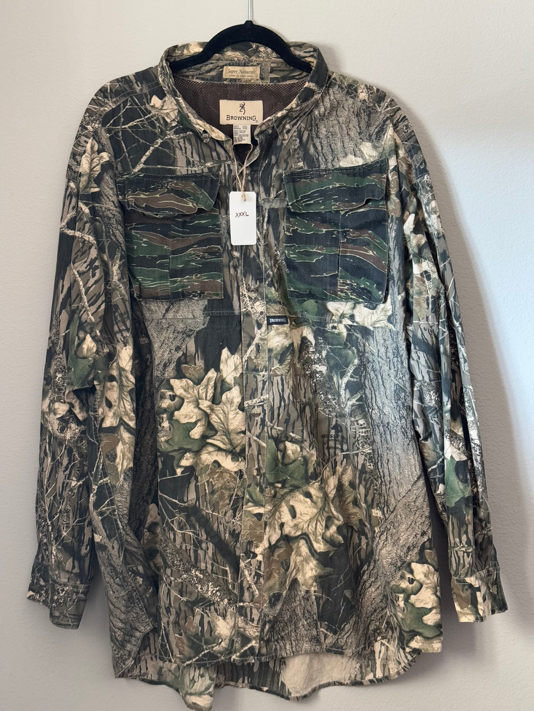 00’s CUSTOM Browning Mossy Oak Break Up Tigerstripe Shirt (XXXL)