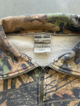 Load image into Gallery viewer, Vintage Mossy Oak Forest Floor Camo Cotton Quarter-Zip Pullover (L)