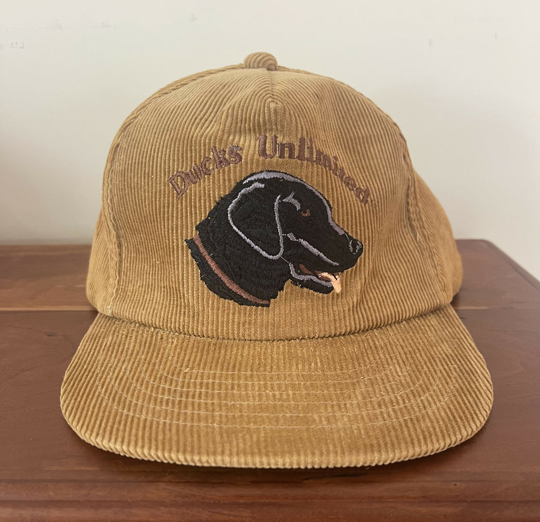 Ducks Unlimited Corduroy Black Lab Snapback Hat