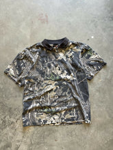 Load image into Gallery viewer, Vintage Mossy Oak Breakup Camo Polo Shirt (S)