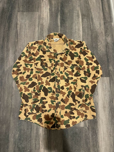 Vintage Duxbak Duck Camo Chamois Shirt (L)