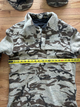 Load image into Gallery viewer, King of the mountain vintage wool blowdown camo hunting pants, lined jacket and hats LOT Beavertail frontier coat omnitherm with 36x30 bunwarmer pants men’s extra large desert woodland camo made in USA Jackson hole Wyoming