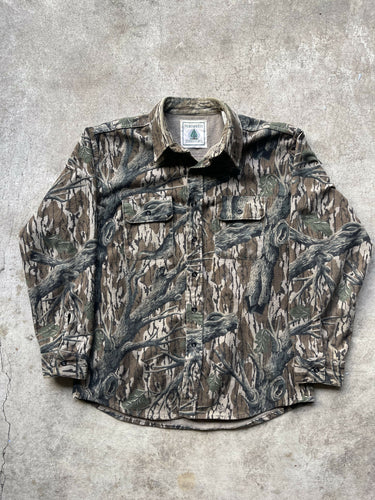 Vintage Northwest Territory MossyOak Treestand Camo Chamois (L)