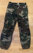 Load image into Gallery viewer, Camo cargo pants with drawstring