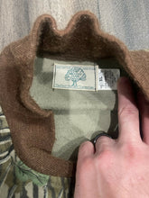 Load image into Gallery viewer, Vintage Mossy Oak Treestand Camo Chamois Bomber Jacket (XL)