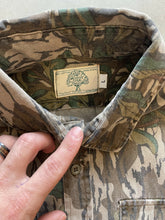 Load image into Gallery viewer, 90’s Mossy Oak Greenleaf Camo Short Sleeve Strap Shirt (L) 🇺🇸